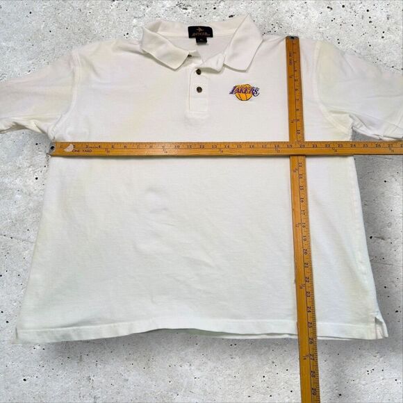 Antigua Los Angeles Lakers Polo Shirt White Embroidered Logo Men’s XL - Picture 9 of 9